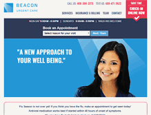 Tablet Screenshot of beaconurgentcare.com